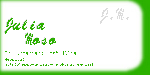 julia moso business card