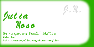 julia moso business card
